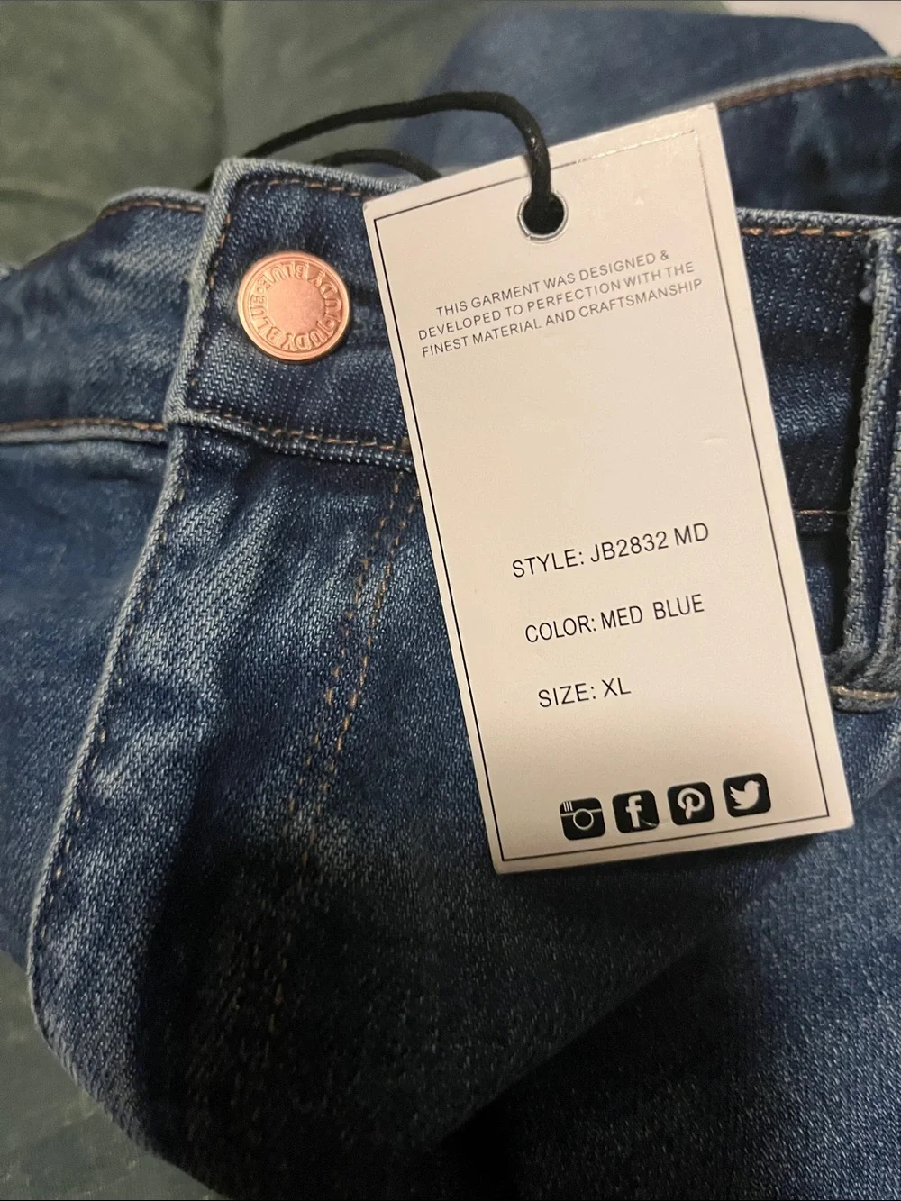 Judy Blue High Waist Denim Midi Skirt – XL